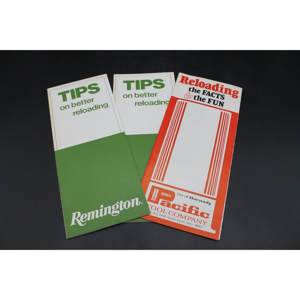 Vintage Remington Pacific Tool Company Hornady Ammo Reloading Pamphlet Lot 3